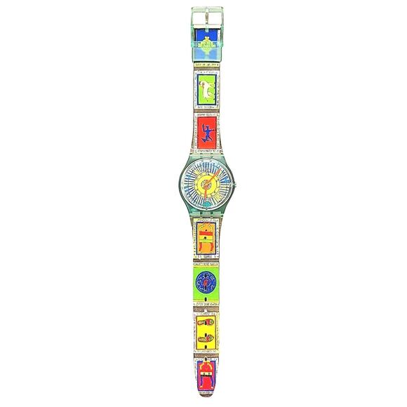 Vintage Swatch Artist Watch CHEIK NADRO GG140 1996 Rare Swiss Made Quartz NEW - Picture 3 of 5